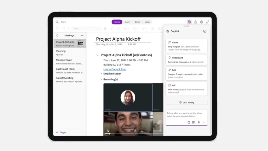 Microsoft Copilot Beta Launches for OneNote on Mac and iPad Users