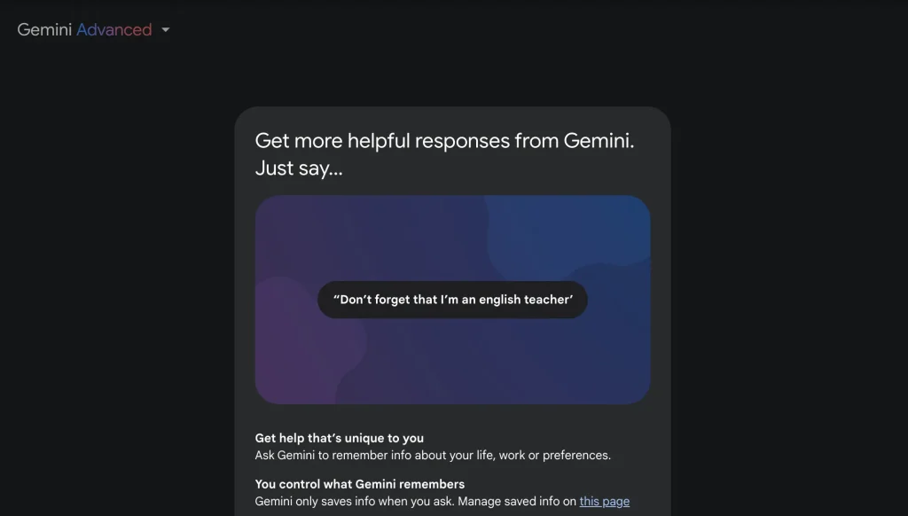 Gemini Memory Feature Enhances Personalized Interaction for Users
