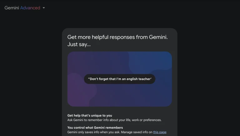 Gemini Memory Feature Enhances Personalized Interaction for Users
