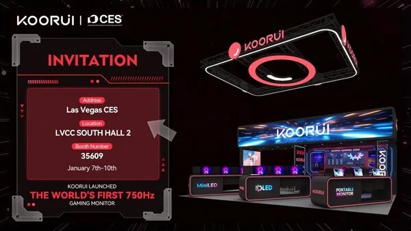 Koorui Unveils Groundbreaking 750Hz Gaming Monitor at CES 2025