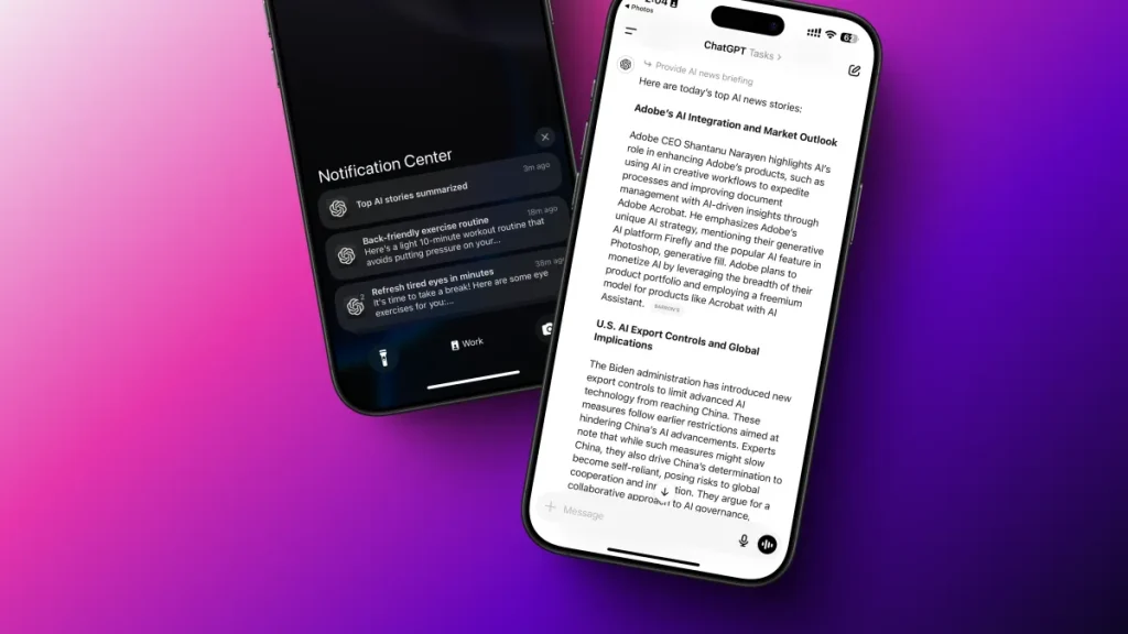 Chatgpt enhances productivity with new tasks feature for reminders and recurring tasks