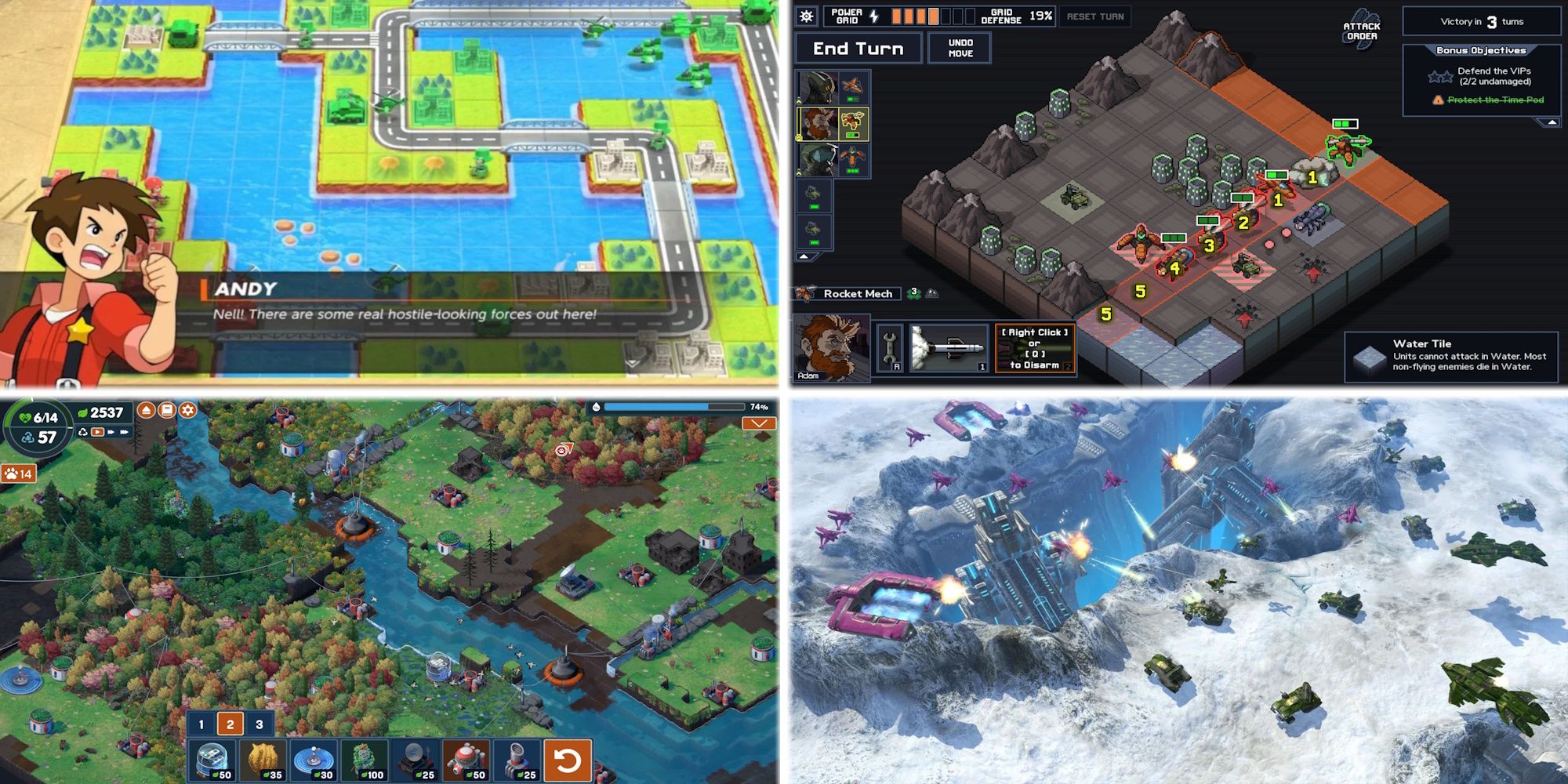 Advance Wars, Into The Breach, Terra Nil, Halo Wars